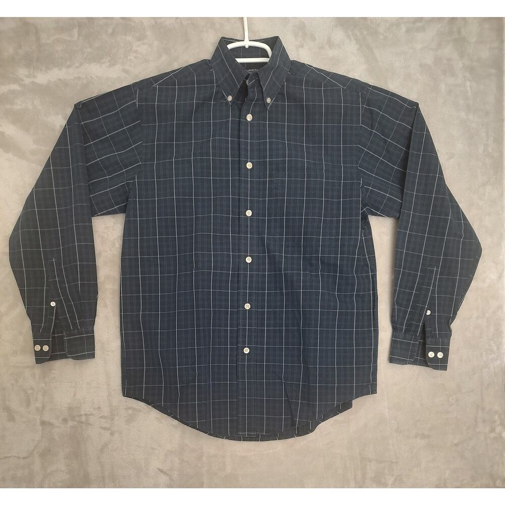 Roundtree and Yorke, 80's 2-Ply Fabric, Mens Long Sleeves, Blue, Small, Pocket
